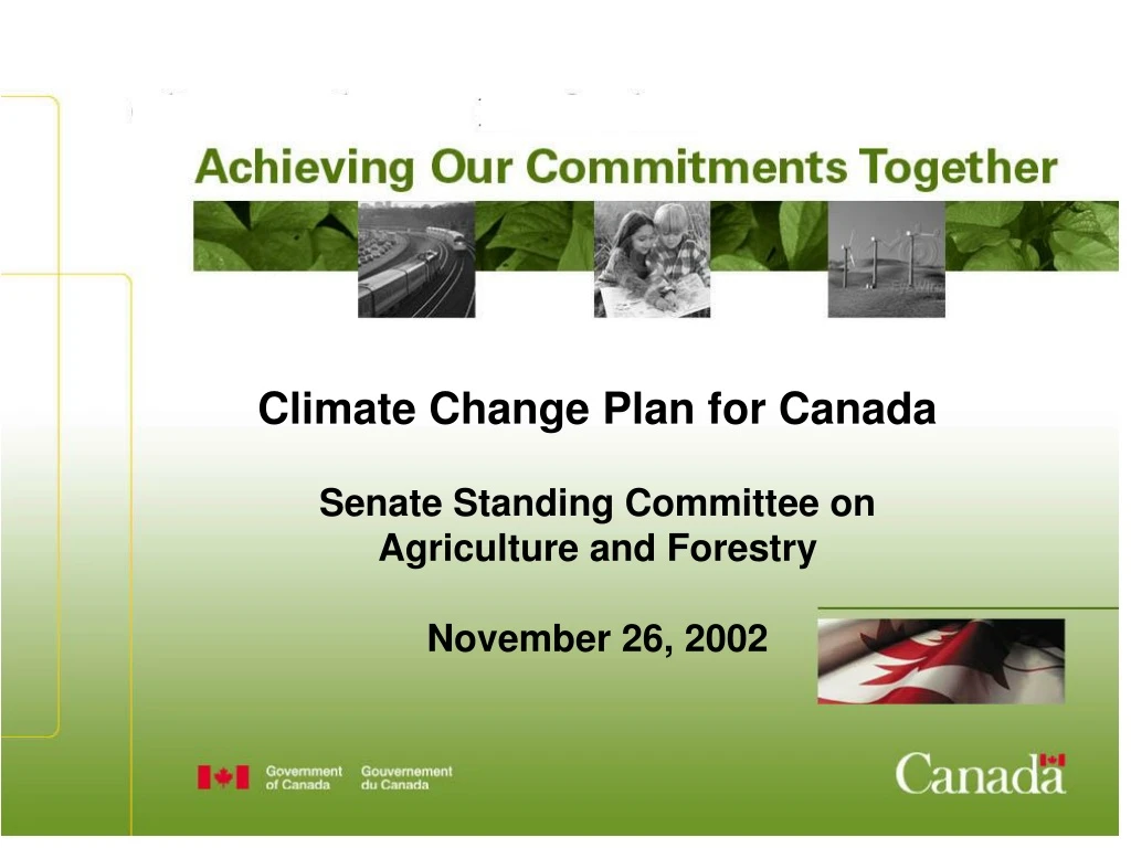 climate change plan for canada senate standing
