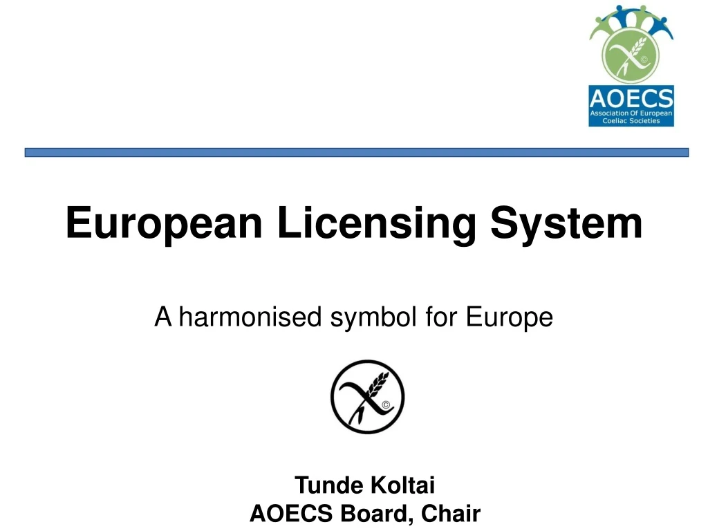 european licen s ing system a harmonised symbol