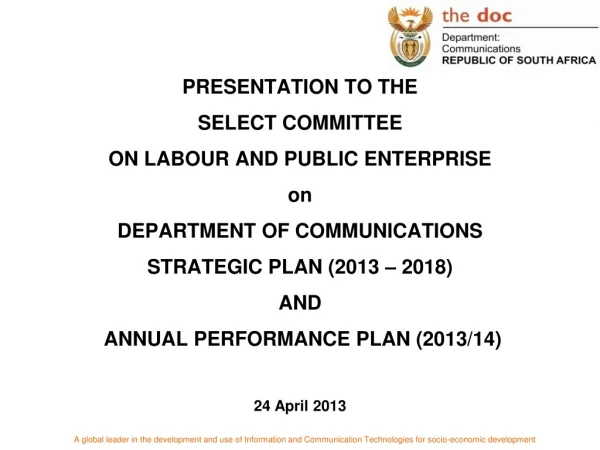 DoC  Vision, Mission &amp; Mandate