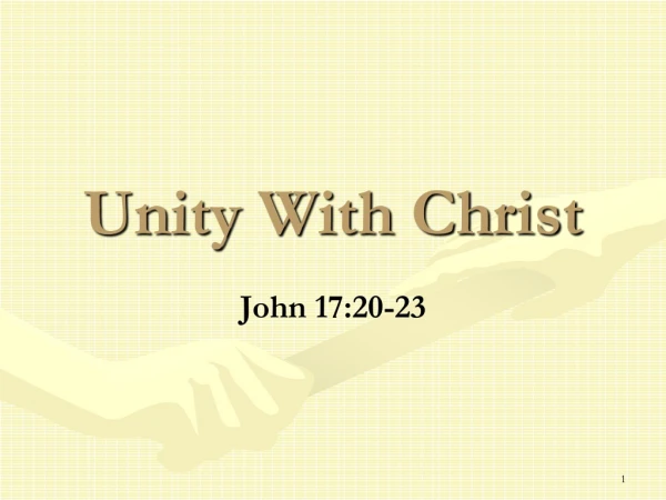 Unity With Christ