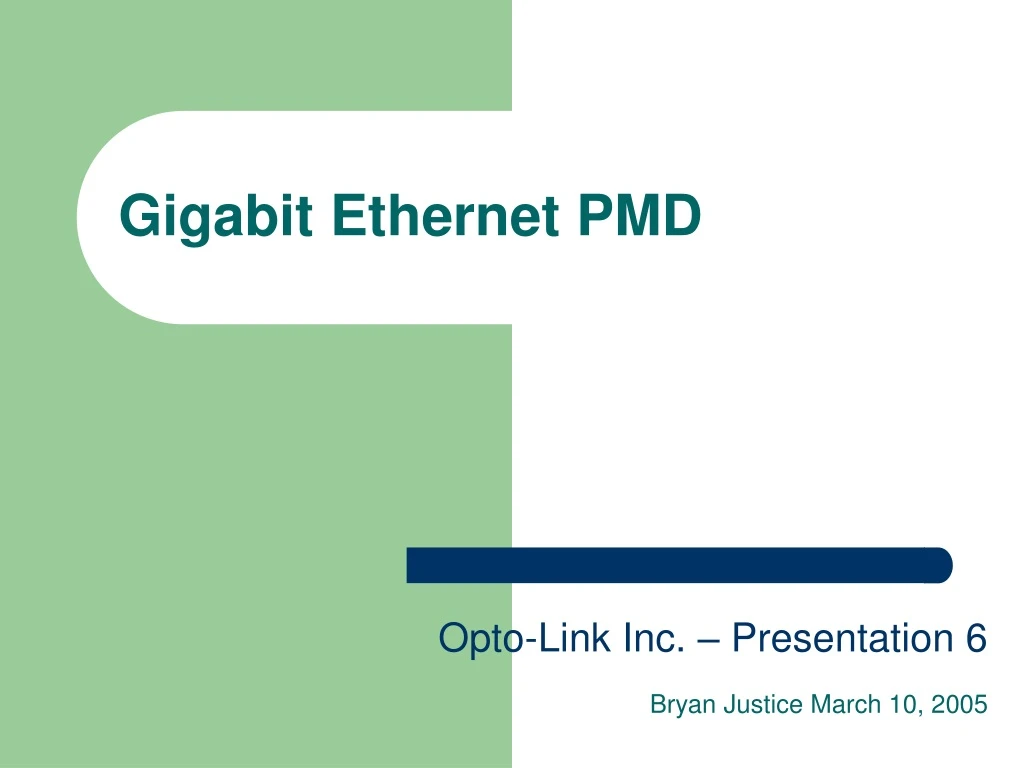 gigabit ethernet pmd