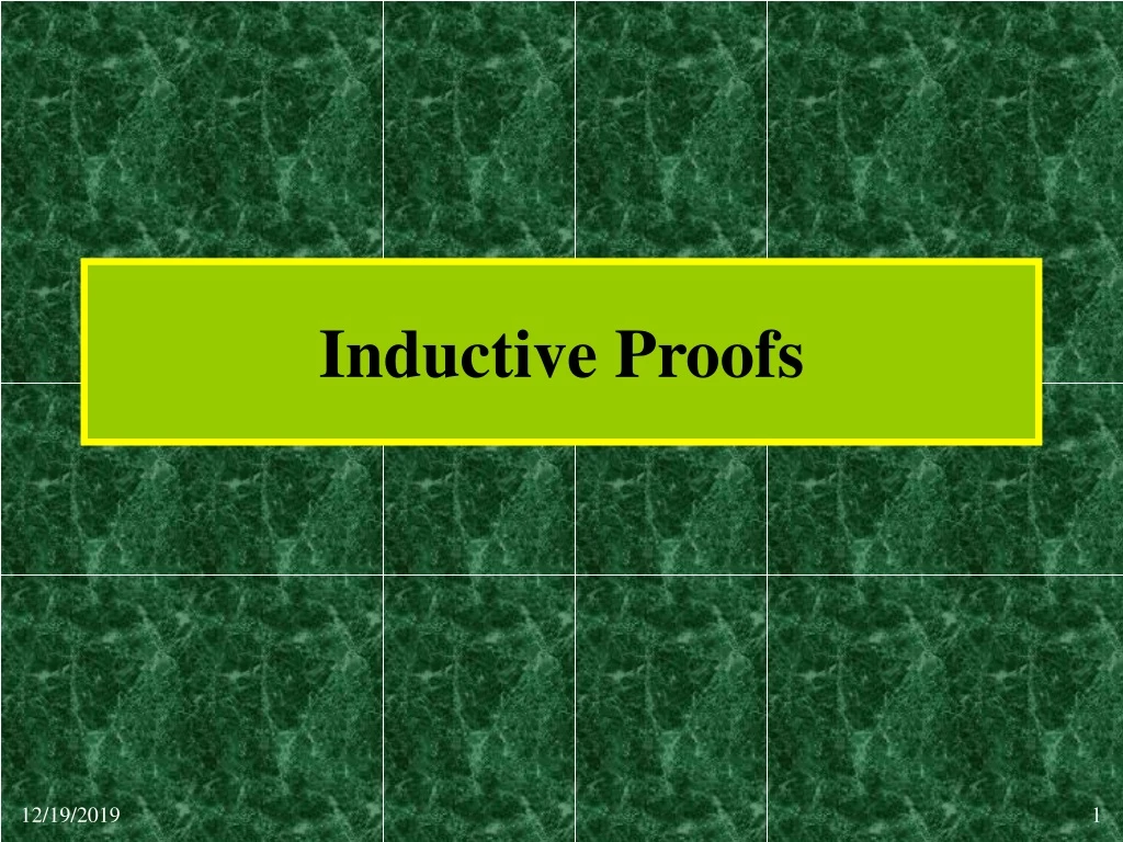 inductive proofs