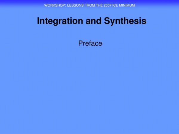 Integration and Synthesis