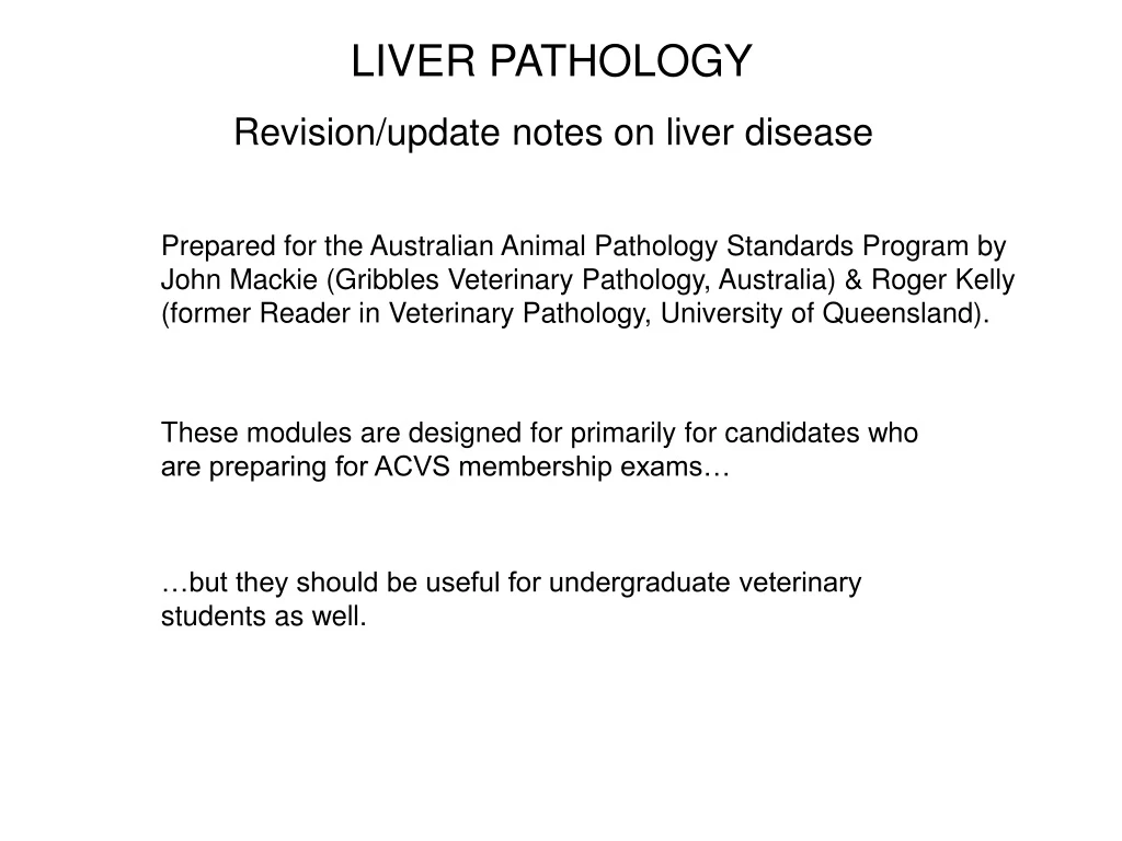 liver pathology