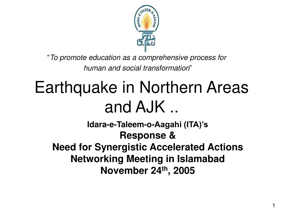 earthquake in northern areas and ajk