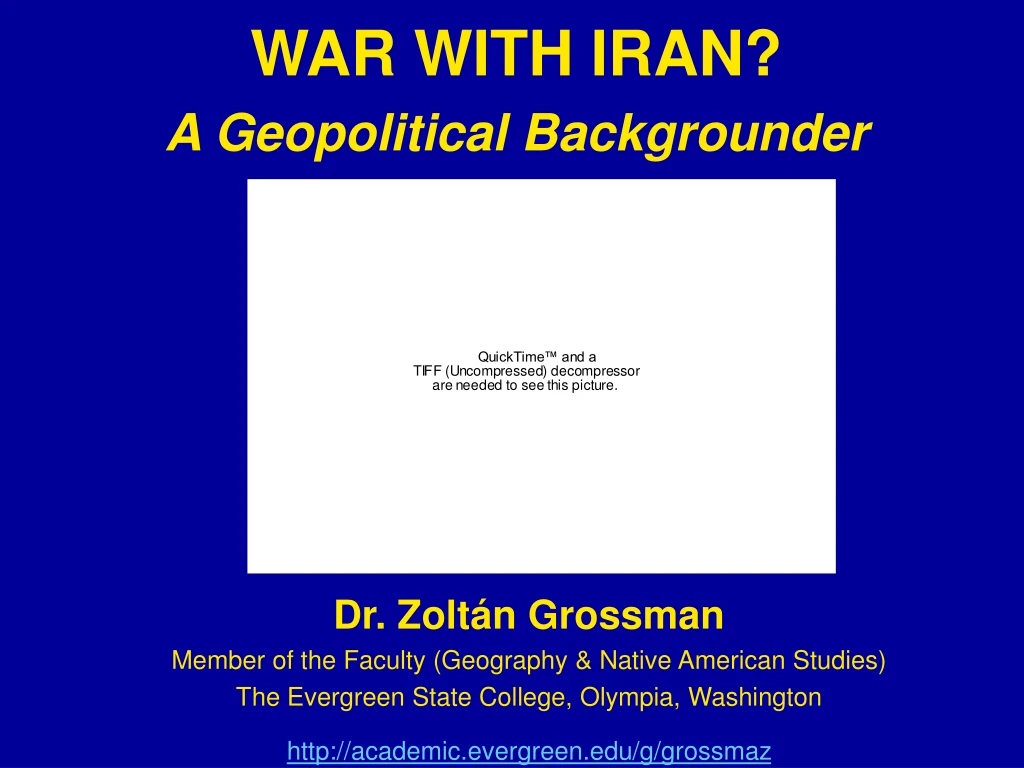war with iran a geopolitical backgrounder