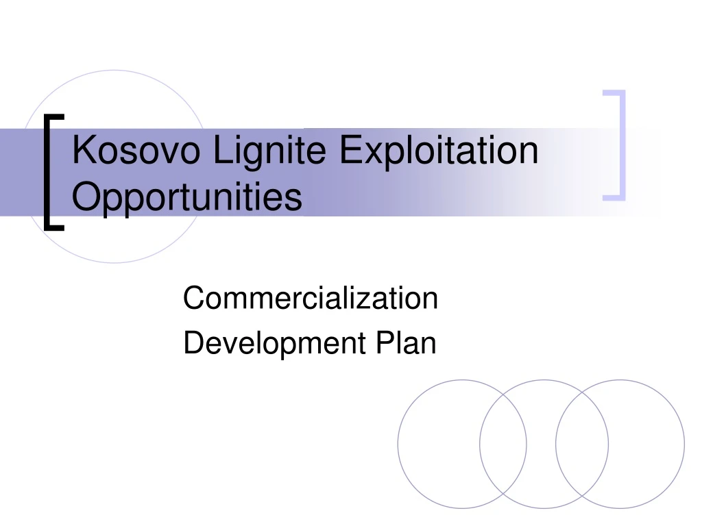 kosovo lignite exploitation opportunities