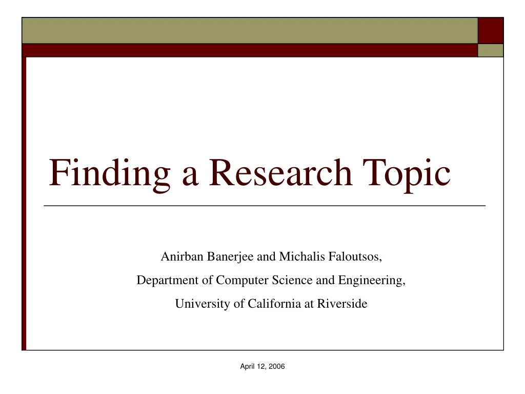 finding a research topic