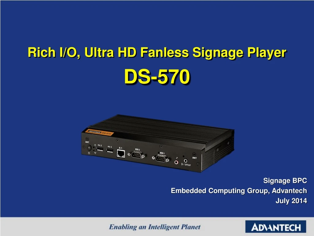 rich i o ultra hd fanless signage player ds 570