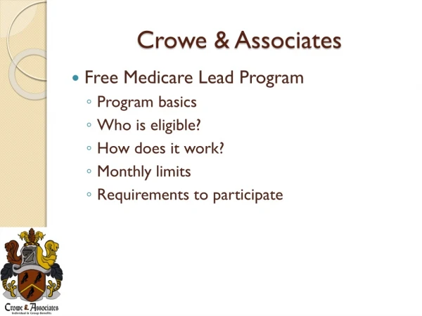 Crowe &amp; Associates