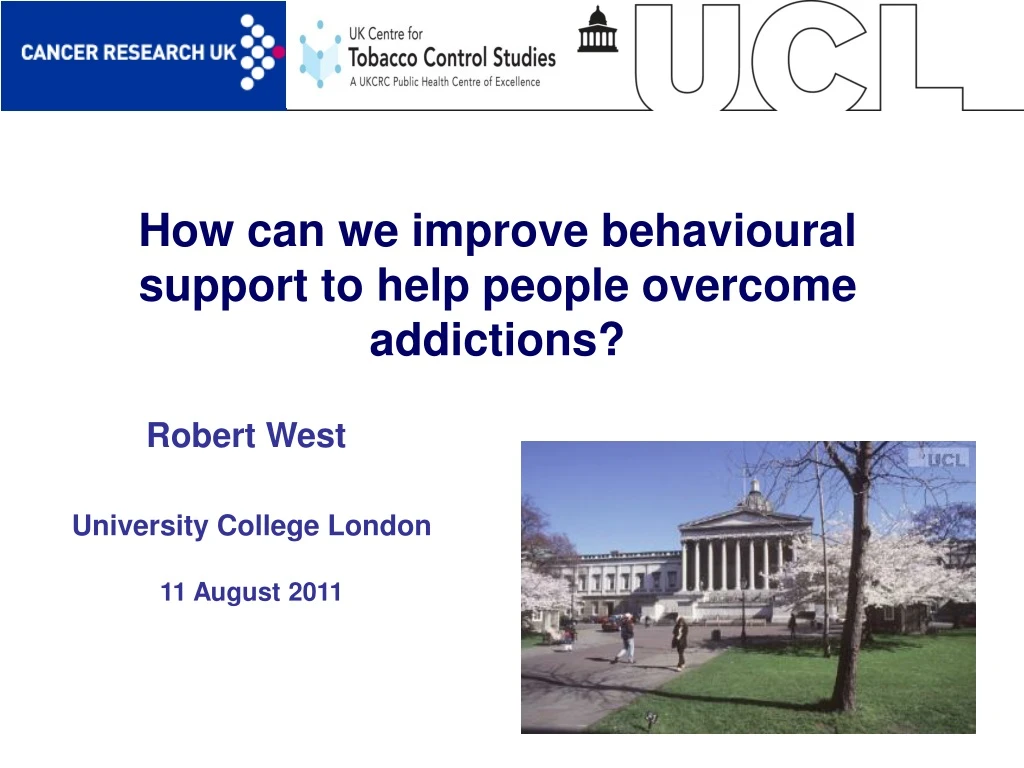 how can we improve behavioural support to help people overcome addictions