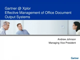 Effective Management of Office Document Output Systems - slide 1