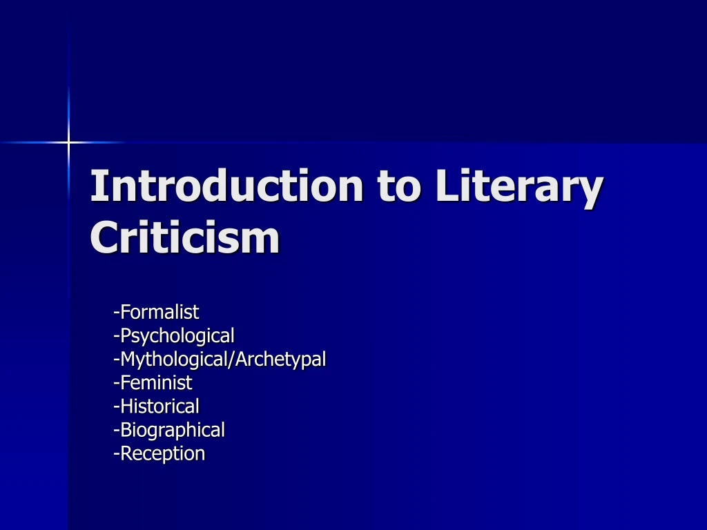 introduction to literary criticism