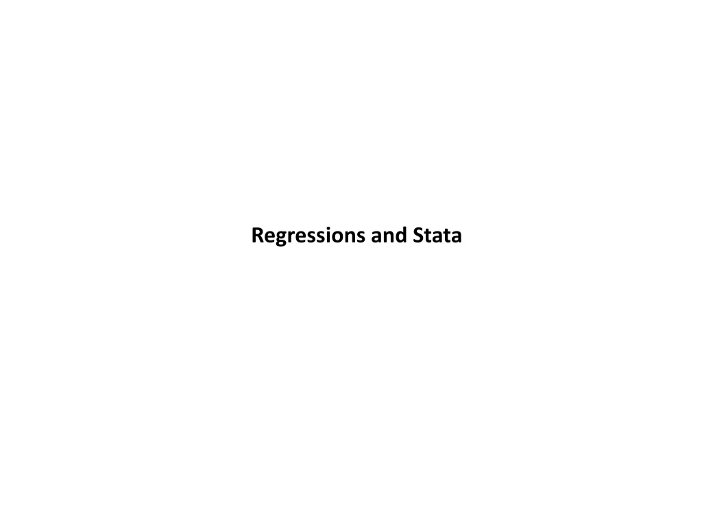 regressions and stata