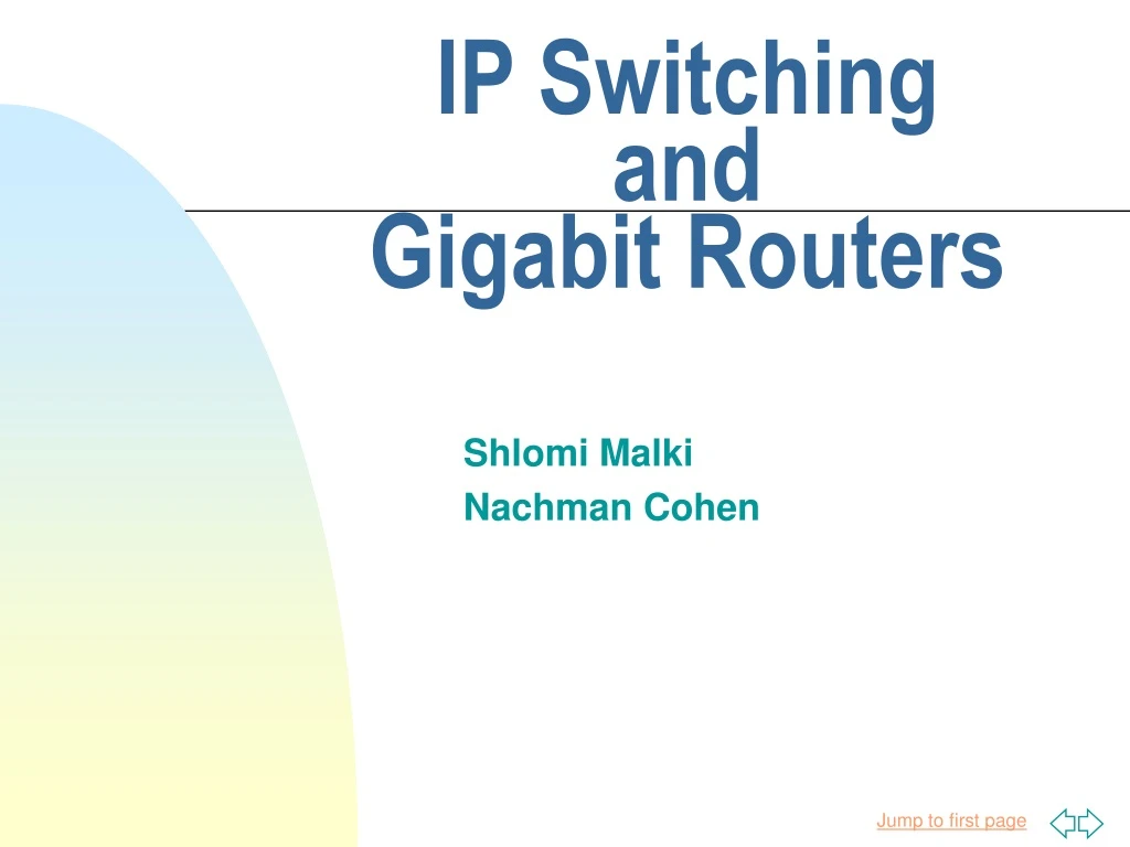 ip switching and gigabit routers