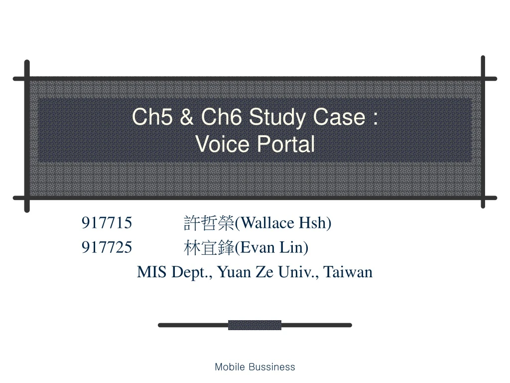 ch5 ch6 study case voice portal