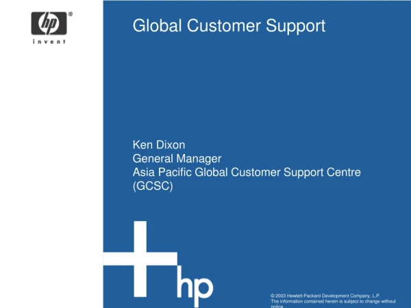 Global Customer Support