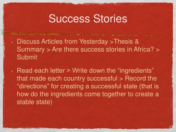 Success Stories