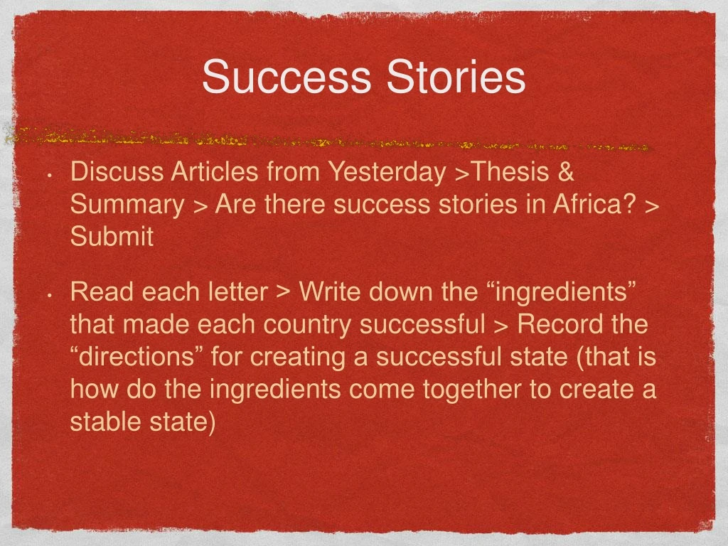 success stories