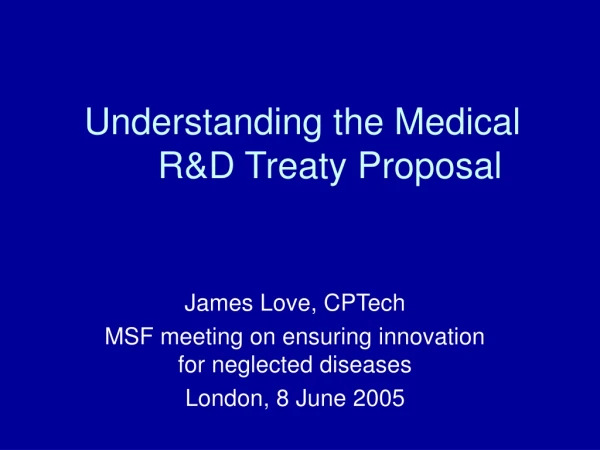 Understanding the Medical R&amp;D Treaty Proposal