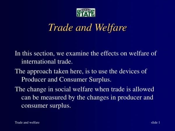 Trade and Welfare