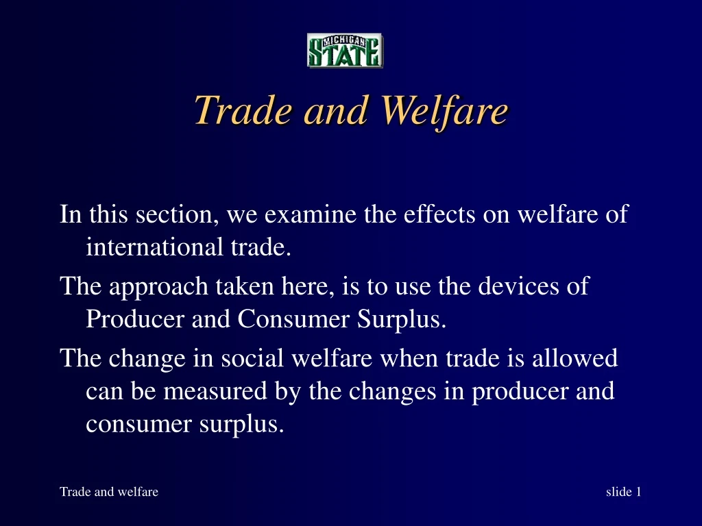 trade and welfare