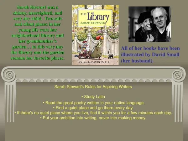 Sarah Stewart's Rules for Aspiring Writers • Study Latin