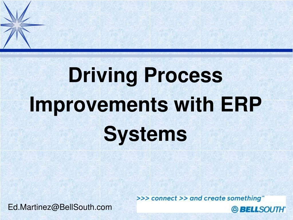 driving process improvements with erp systems