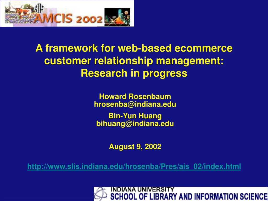 a framework for web based ecommerce customer