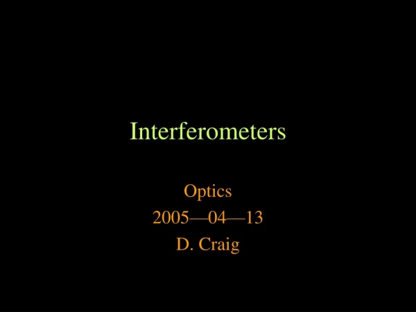Interferometers