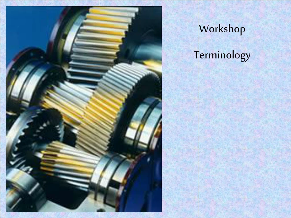 workshop terminology