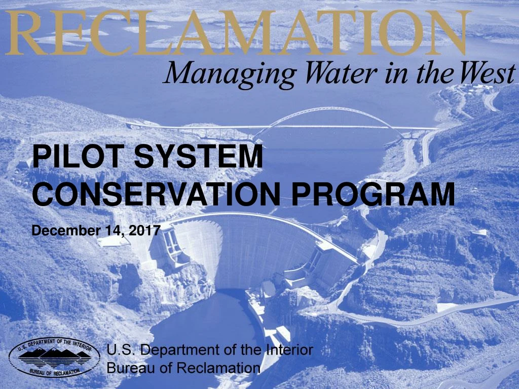 pilot system conservation program december 14 2017