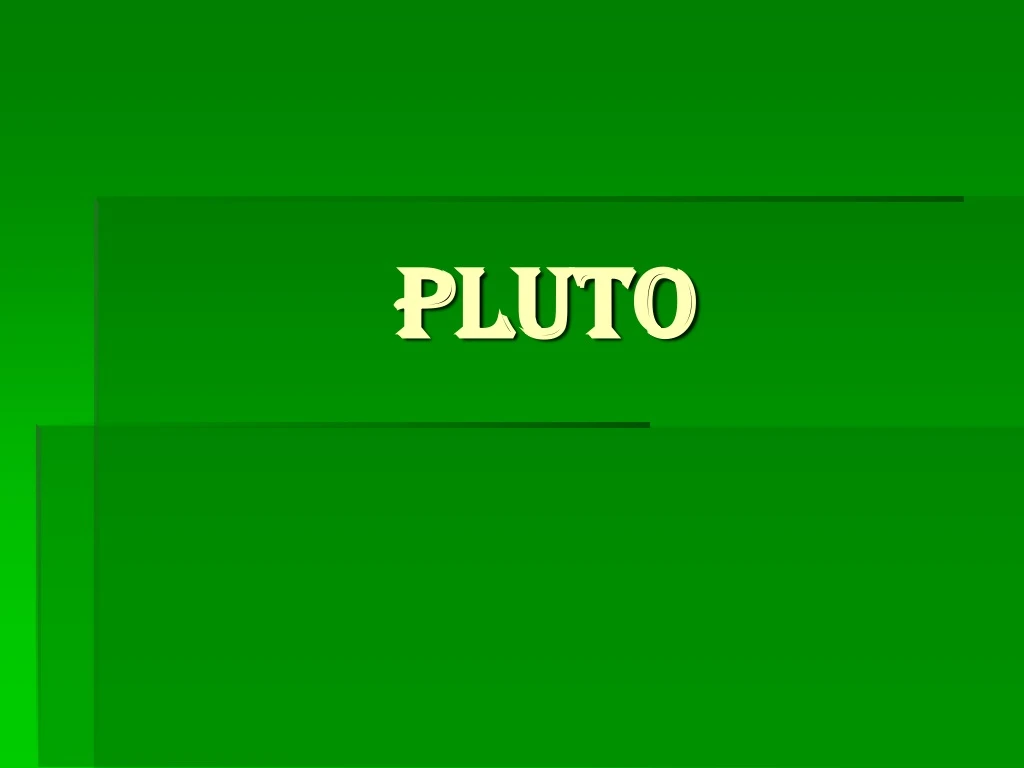 pluto