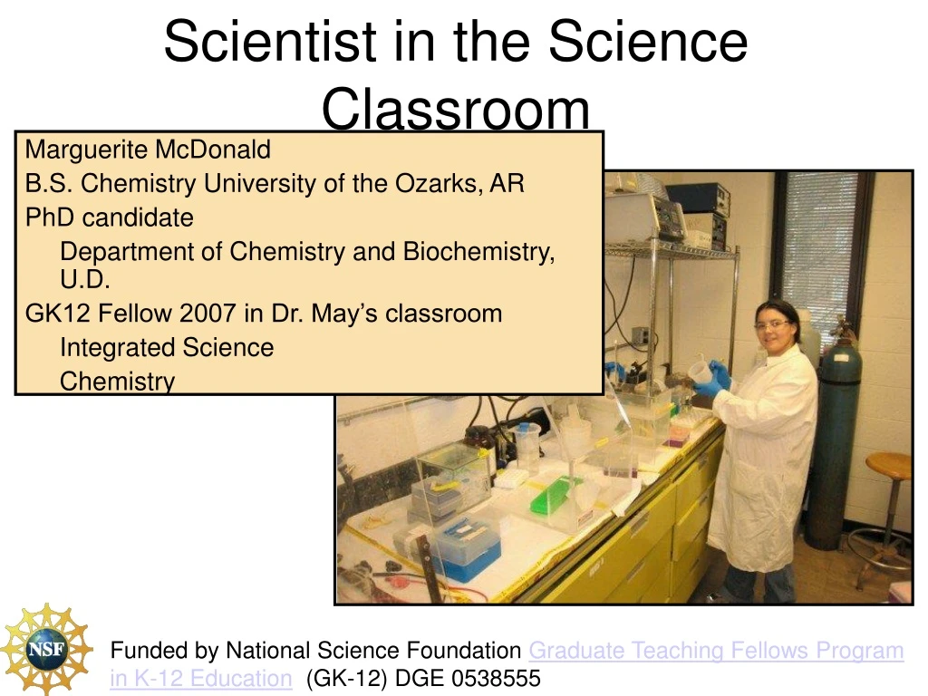 scientist in the science classroom