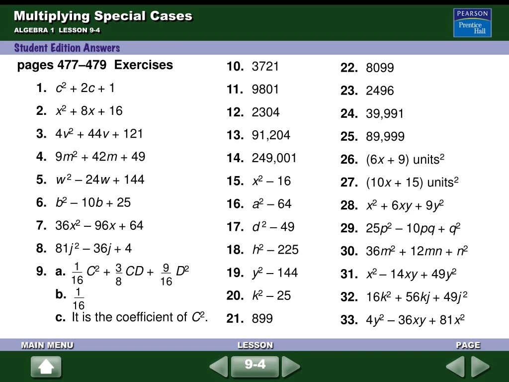 multiplying special cases