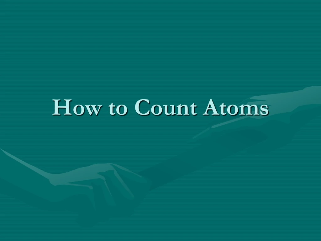 how to count atoms