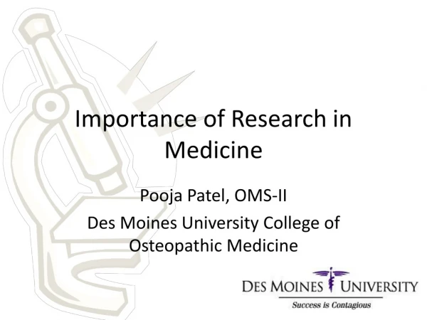 Importance of Research in Medicine