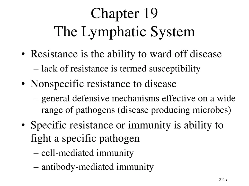 chapter 19 the lymphatic system