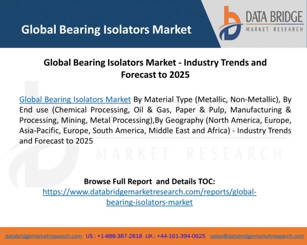 Global Bearing Isolators Market - Industry Trends and Forecast to 2025