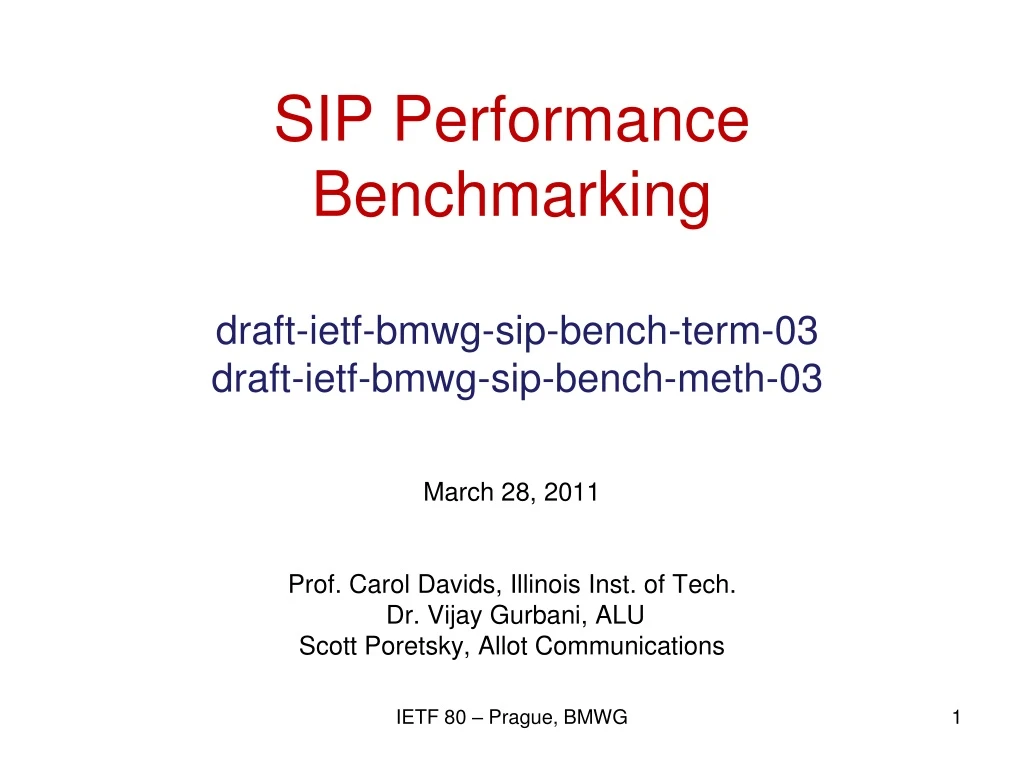 sip performance benchmarking draft ietf bmwg