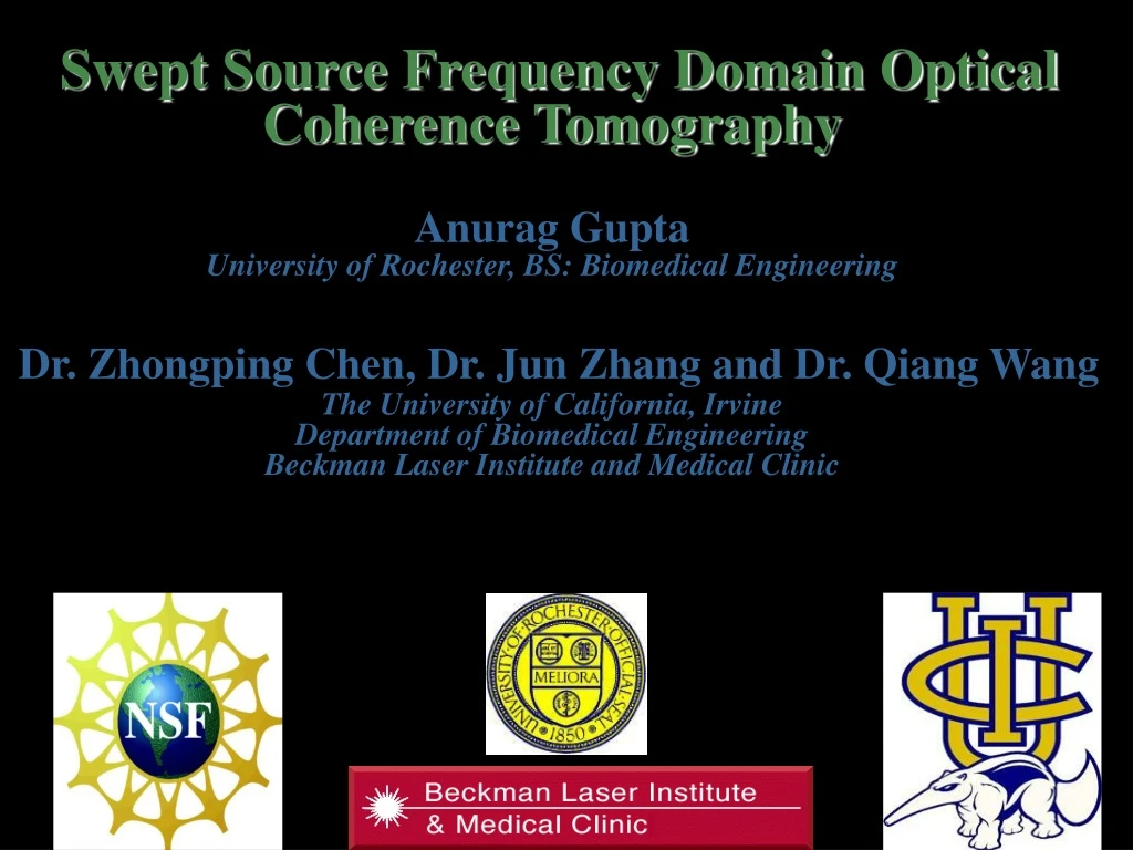 swept source frequency domain optical coherence