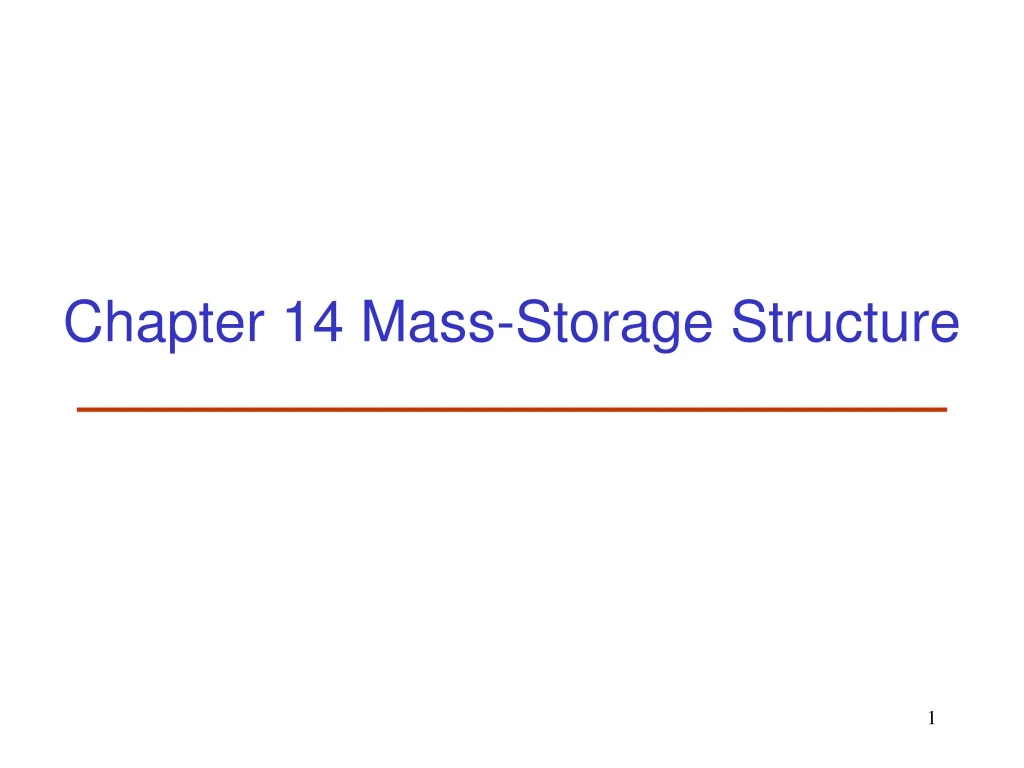 chapter 14 mass storage structure