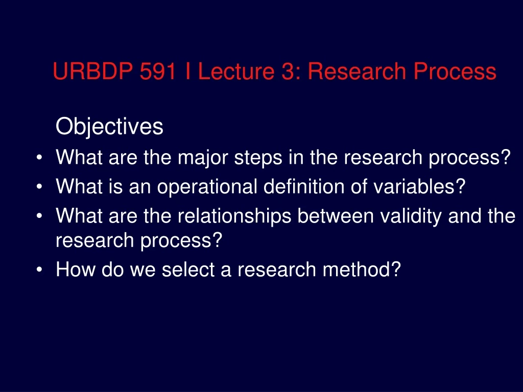 urbdp 591 i lecture 3 research process