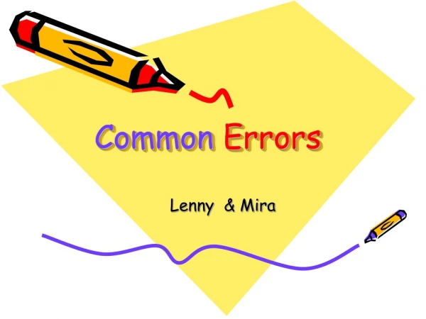 Common  Errors