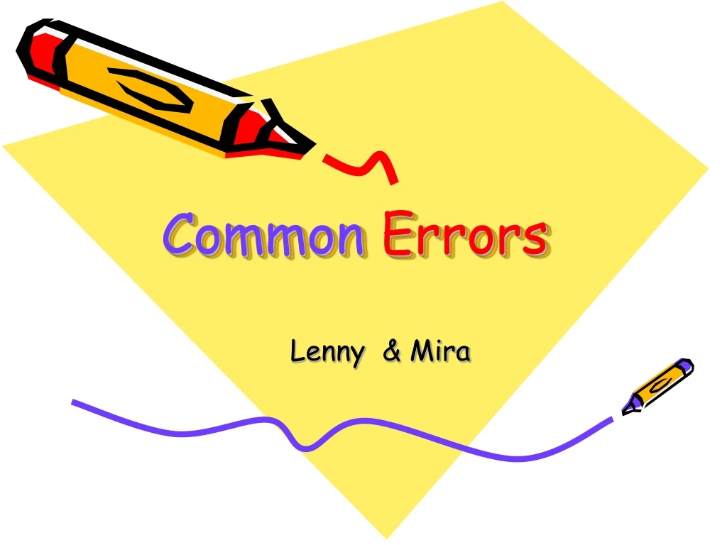 common errors