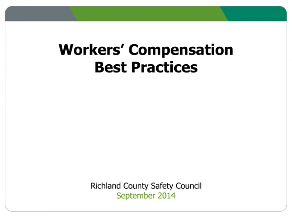 Workers’ Compensation Best Practices
