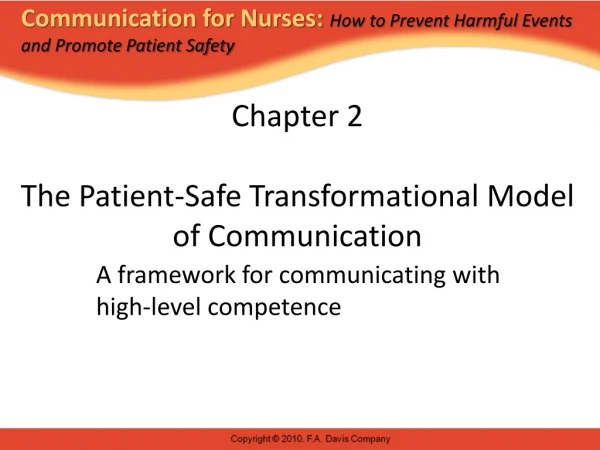 Chapter 2 The Patient-Safe Transformational Model of Communication