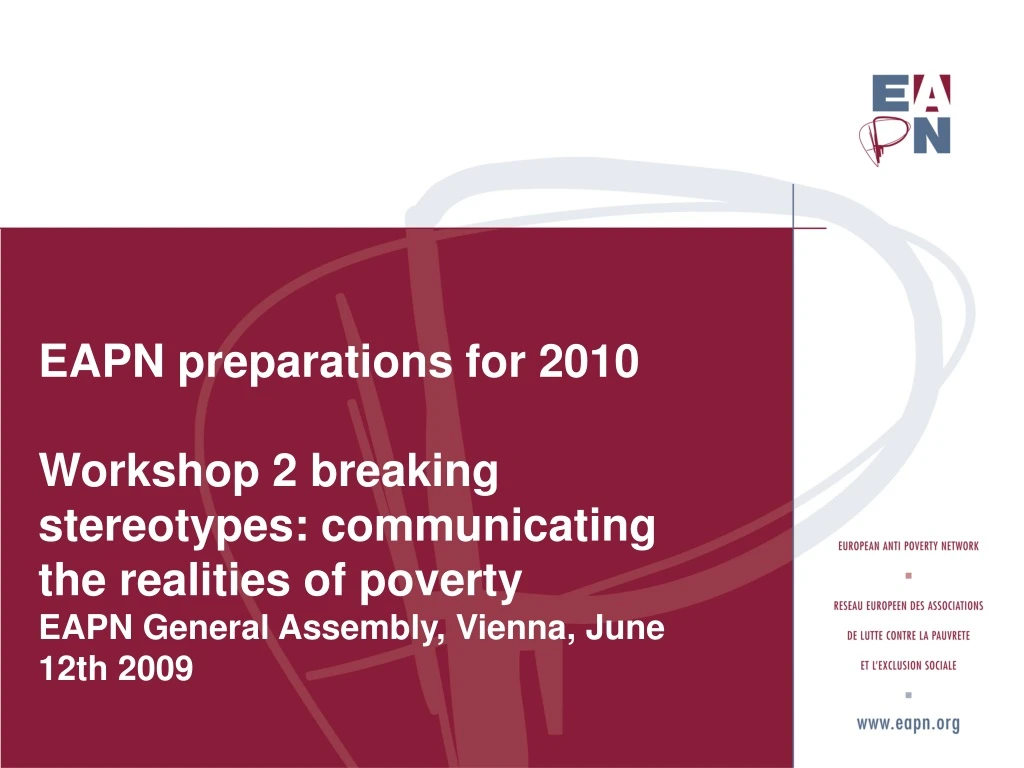 eapn p reparations for 2010 workshop 2 breaking