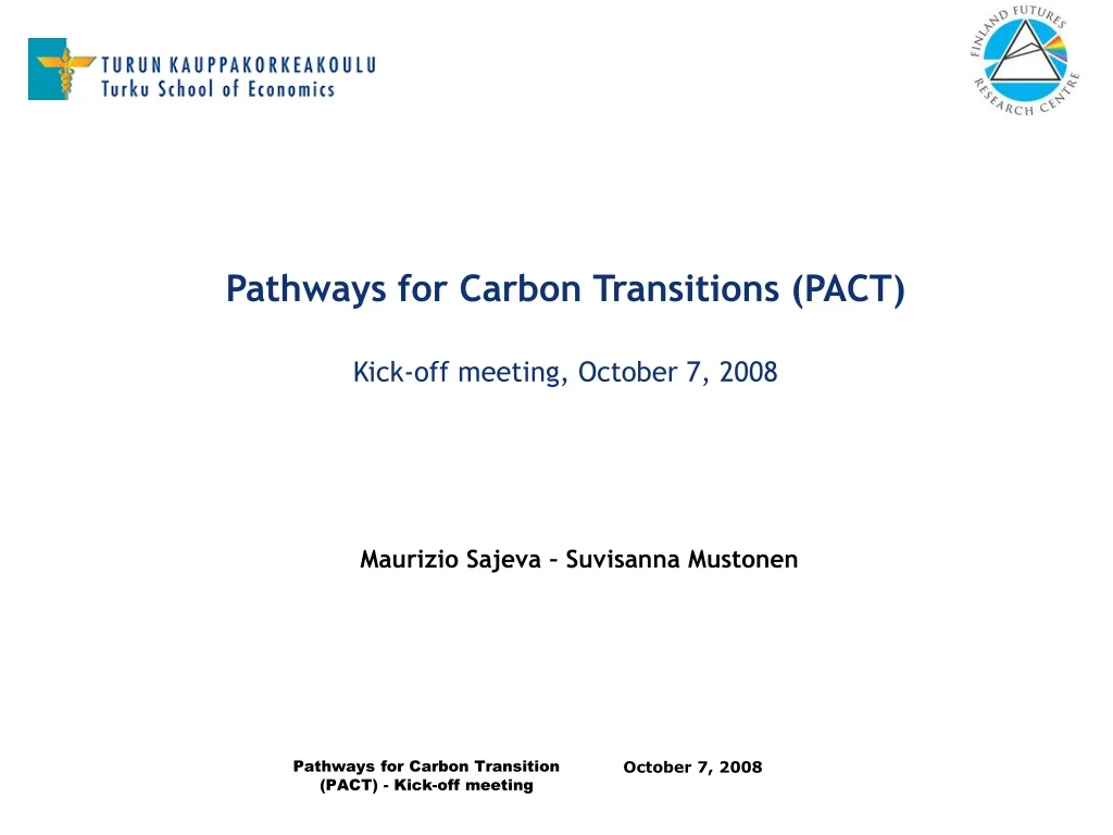 pathways for carbon transitions pact kick