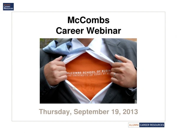 McCombs Career Webinar